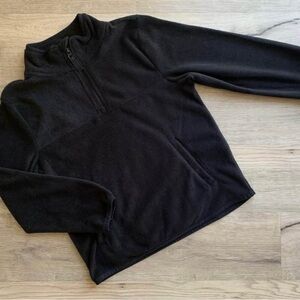 4/$25 | NEW | Black Quarter-Zip Fleece Pullover for Kids | M (8) | Wonder Nation